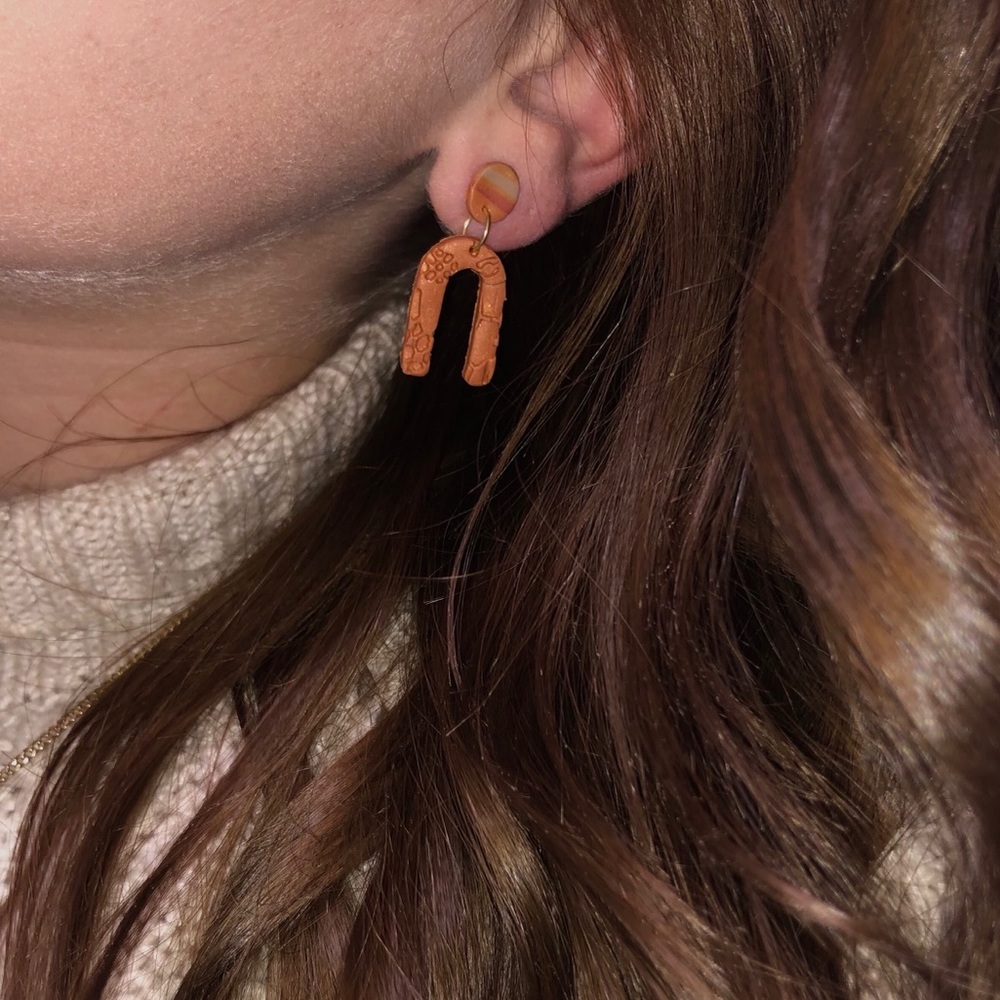 Handmade polymer clay earrings